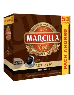 Ristretto Marcilla  50 cápsulas de aluminio compatibles con Nespresso
