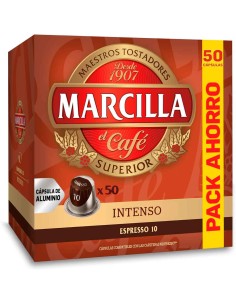 Intenso Marcilla 50 cápsulas compatibles con Nespresso