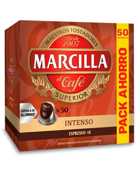 Intenso Marcilla 50 cápsulas compatibles con Nespresso