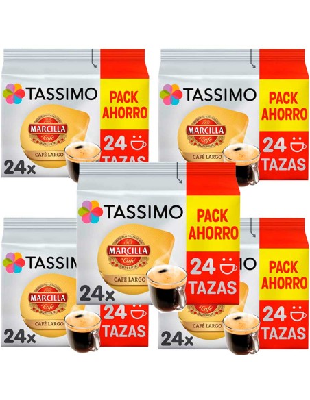 Marcilla Tassimo Café Largo  5 cajas de 24 Tdisk cada una
