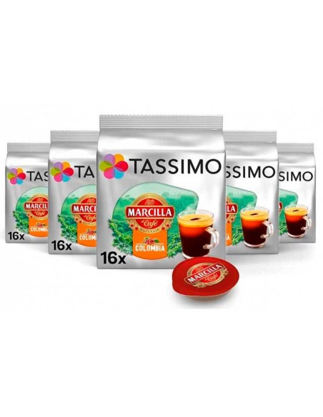 Espresso Colombia Tassimo 5 cajas de 16 cápsulas de café Marcilla