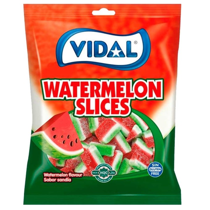 Tajadas Sandia  Vidal  90 gramos caja 14 unidades