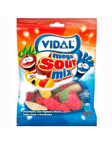 Mega sour Mix Vidal  90 gramos bolsa