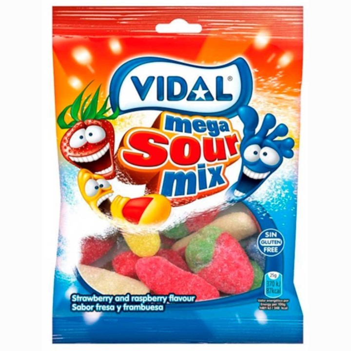 Mega sour Mix Vidal  90 gramos bolsa