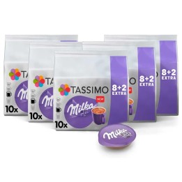 Pack 5 cajas de Chocolate Milka en cápsulas 10 Tdisc para el sistema de capsulas Tassimo 8711000500583