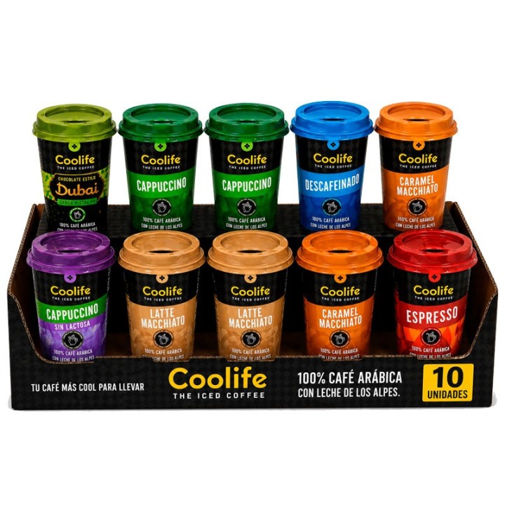 Lote 10 Cappuccino Varios Sabores  Coolife 230 ml RTD