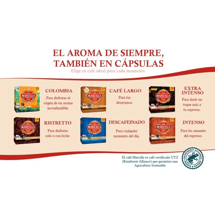 Intenso Marcilla, 40 cápsulas Nespresso®