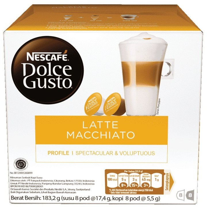 Latte Macchiato 24 servicios. 48 cápsulas Dolce Gusto®