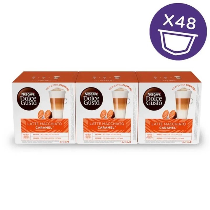 Latte Macchiato Caramel 3 caja 48 cápsulas Dolce Gusto®