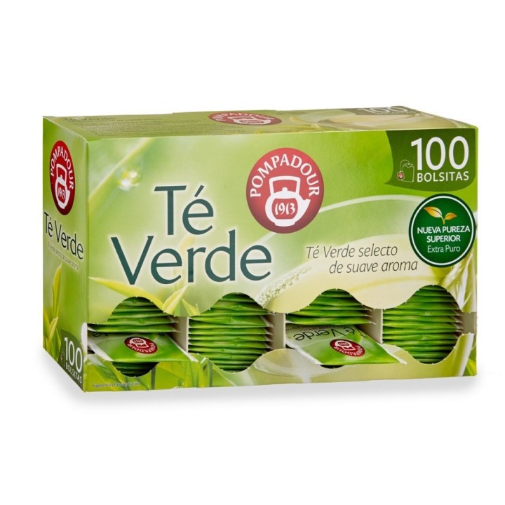 Infusión Té Verde Pompadour 100 Bolsitas Especial Host – ...