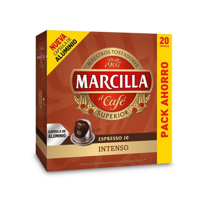 Intenso Marcilla 10 cajas de 20 cápsulas Nespresso®