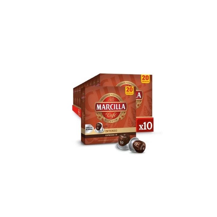 Intenso Marcilla 10 cajas de 20 cápsulas Nespresso®
