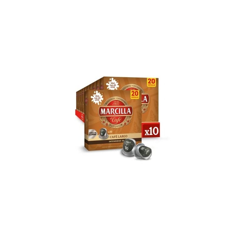 Café Largo Marcilla 10 cajas d 20 cápsulas Nespresso®
