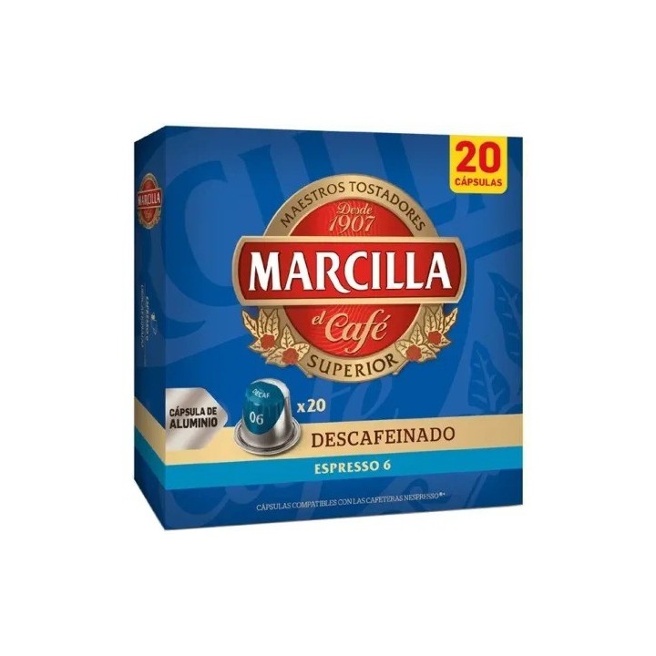 Descafeinado Marcilla 10 cajas 20 cápsulas Nespresso®