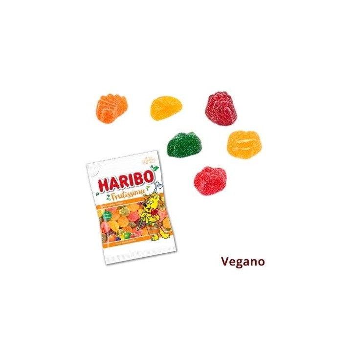 Gominolas Frutissima Veggie de Haribo. Caja de 18 ud x
