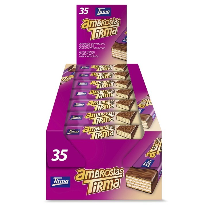 Ambrosia Chocolate con leche Tirma, caja 35 unidades