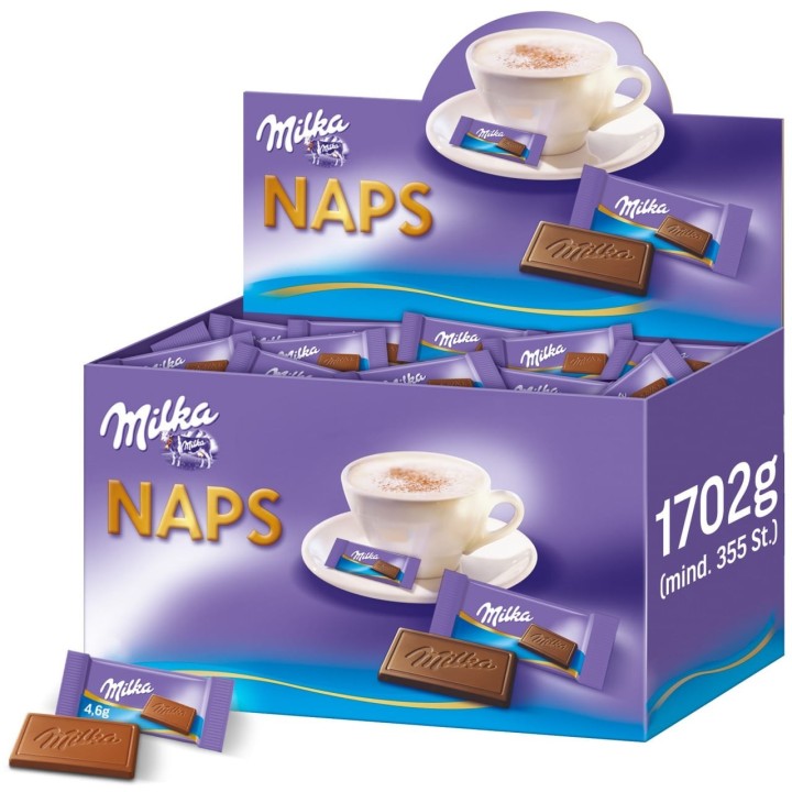 Milka Naps Leche, 1702 gr. chocolatinas para Café