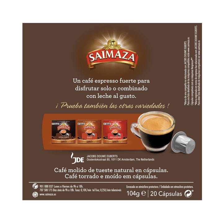 FUERTE Saimaza 10 cajas de 20 cápsulas Nespresso®