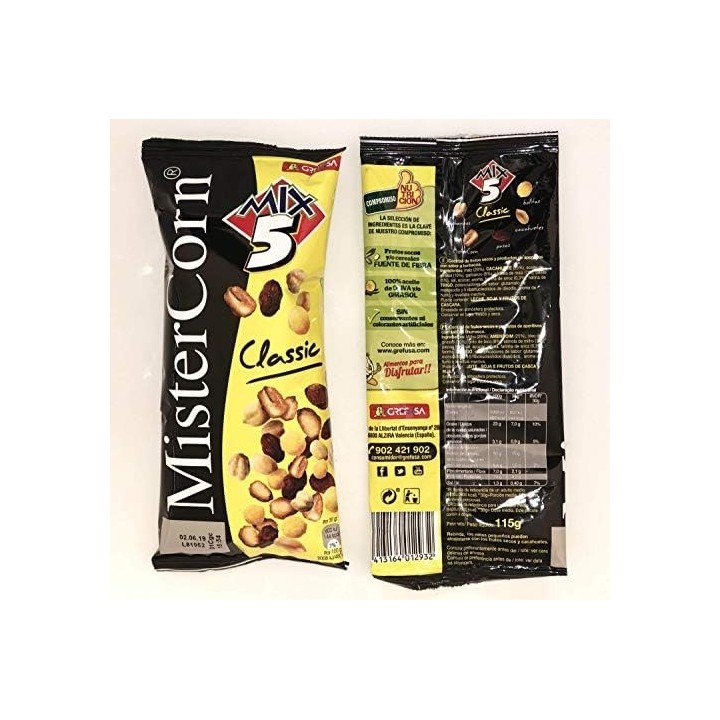 Mister Corn Mix 5 de Grefusa. Caja de 24 unidades de 48
