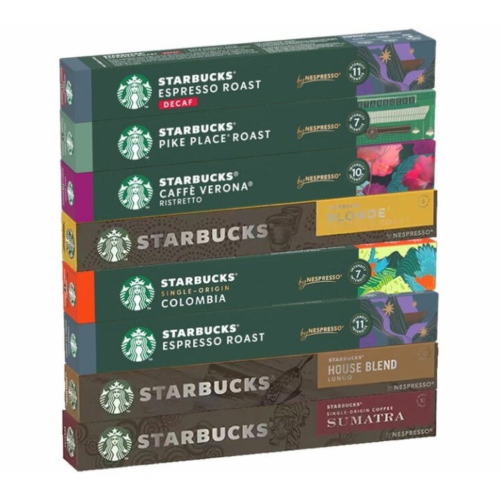 Starbucks Selección 8 tubos 80 cápsulas Nespresso®