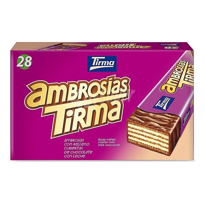 Ambrosia Chocolate con leche Tirma, caja 35 unidades