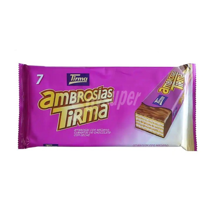 Ambrosia Chocolate con leche Tirma, caja 35 unidades