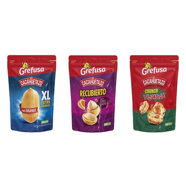 Cacahuetes crujientes Grefusa Tijuana 49 bolsas de 45 g