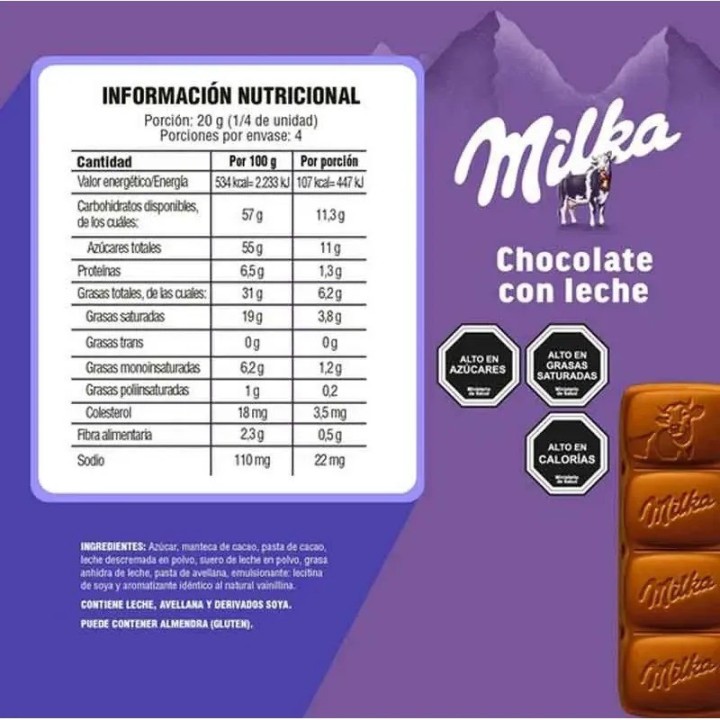 Milka Naps Leche, 1702 gr. chocolatinas para Café