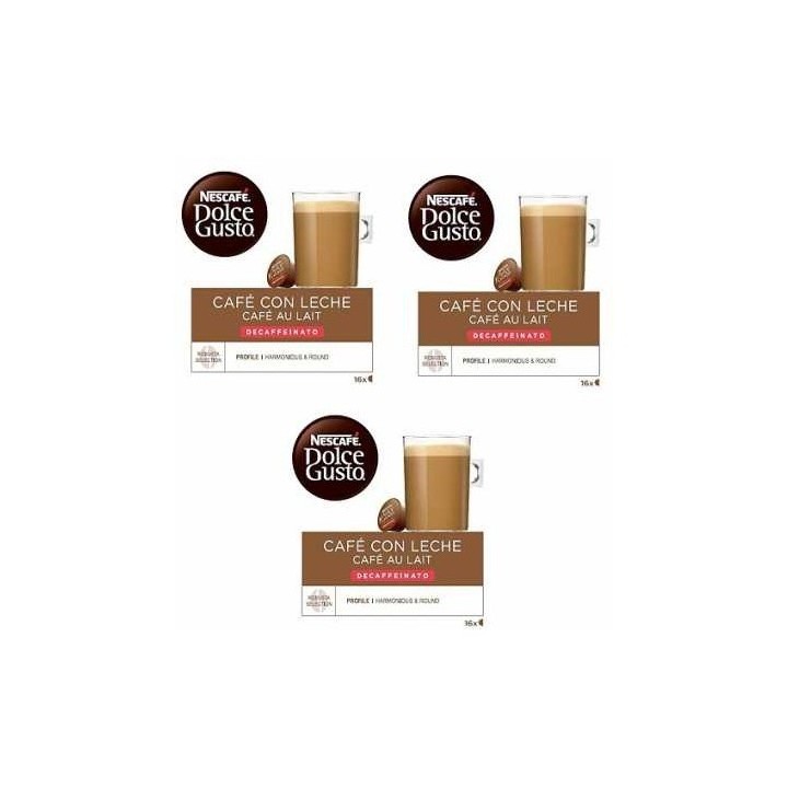 Descafeinado Café con Leche 48 cápsulas Dolce Gusto®