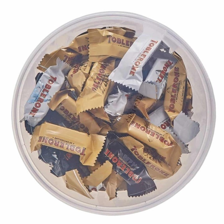Surtido Mini Toblerone, contiene 113 unidades de 8g