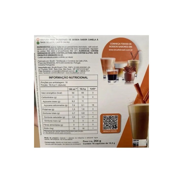 Mocachino con canela Bicafé 4 16 cápsulas Dolce Gusto®