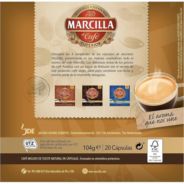 Café Largo Marcilla, 20 cápsulas Nespresso®