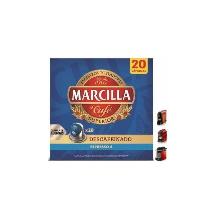 Descafeinado Marcilla , 20 cápsulas Nespresso®