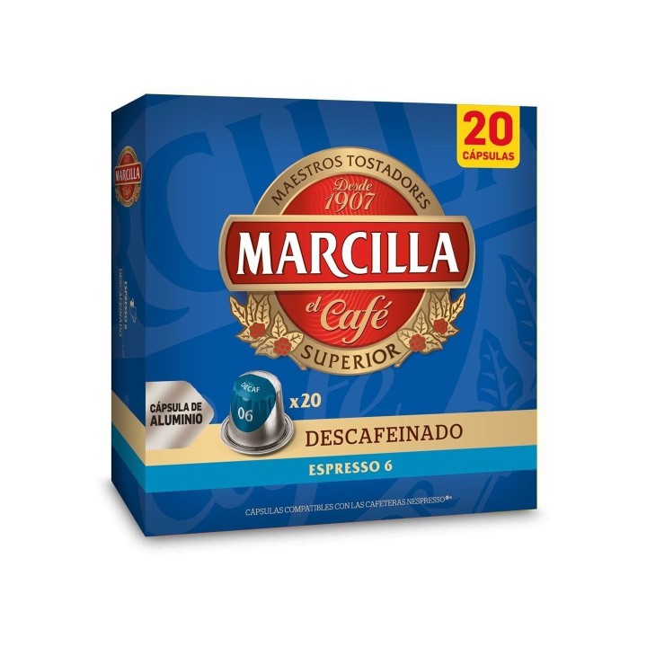 Descafeinado Marcilla , 20 cápsulas Nespresso®