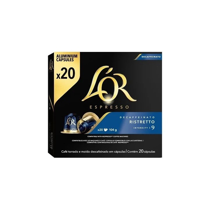Ristretto Descafeinado L'OR 20 cápsulas Nespresso®
