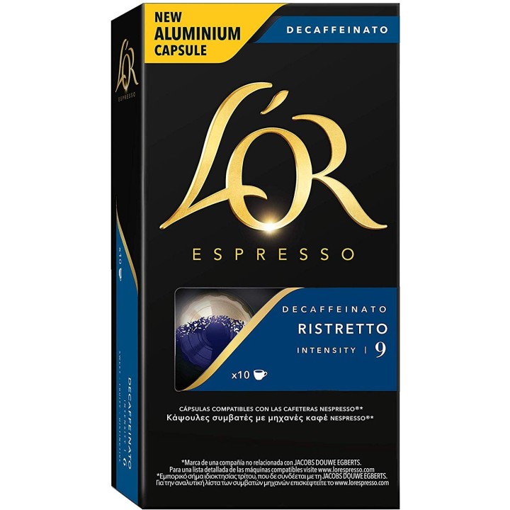 Ristretto Descafeinado L'OR 20 cápsulas Nespresso®