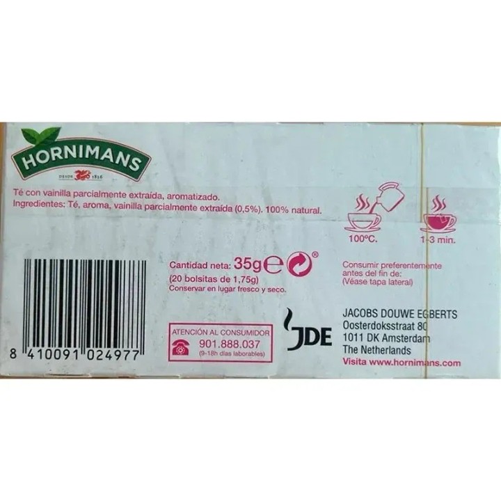 Infusión Hornimans Té Blanco con un Toque de Vainilla, – ...