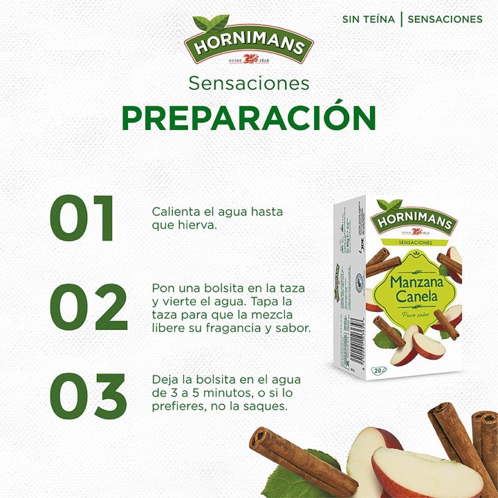 Infusión Infusión de manzana y canela, 20 bolsitas Hor – ...