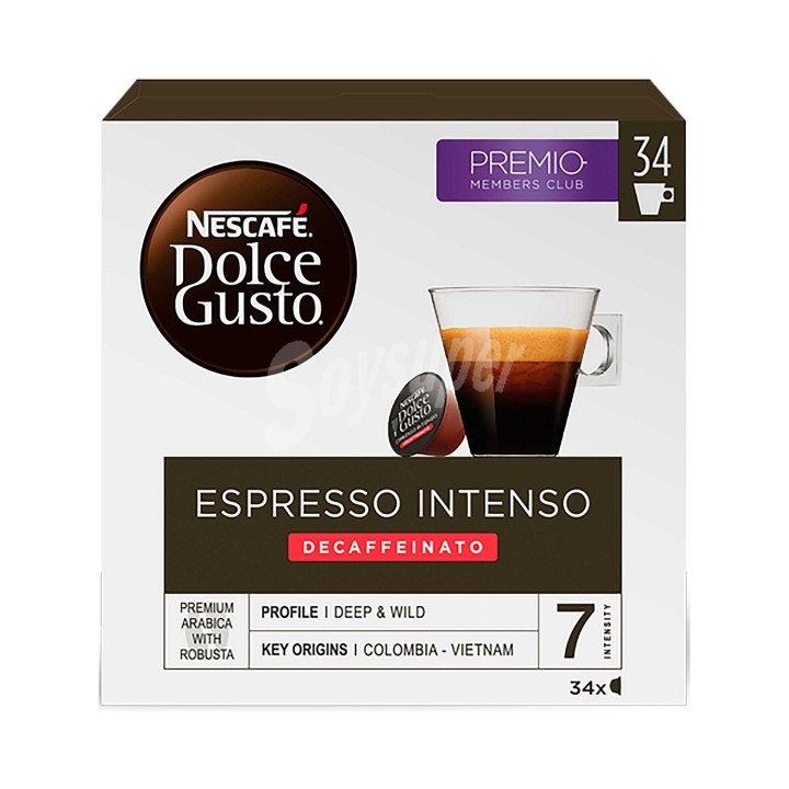 Descafeinado Espresso Intenso 96 cápsulas Dolce Gusto®
