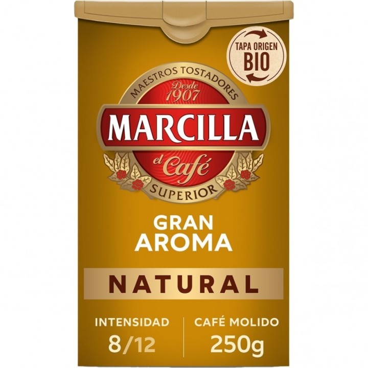 Pack de 5 Marcilla molido Gran Aroma Natural, 250 gramo