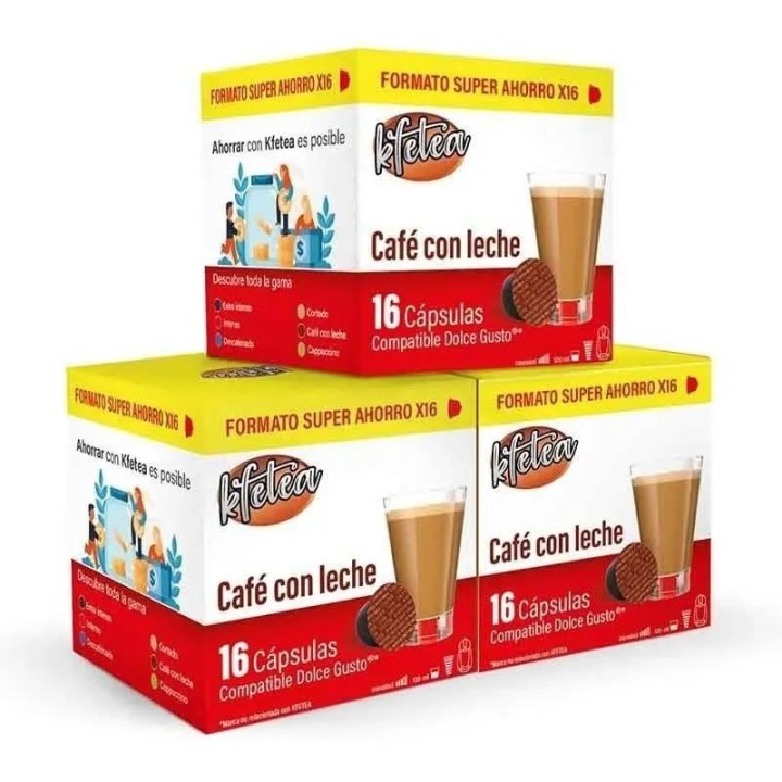 Cafe con leche Kfetea 6 cajas Dolce Gusto®