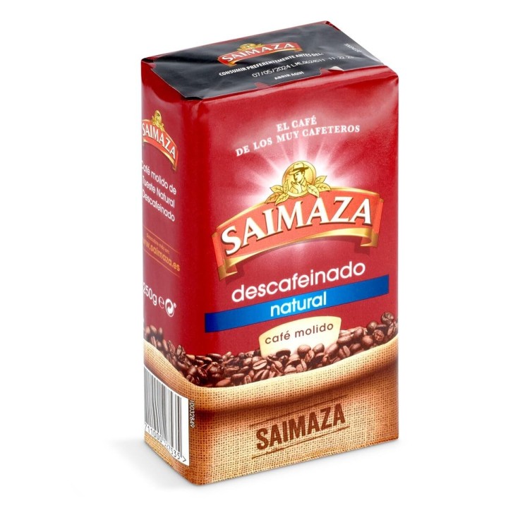 Pack de 5 Saimaza descafeinado Natural 250 gramos café