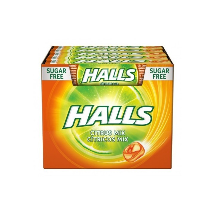 Caja de caramelos Halls Citrus Mix 20 sticks de 32 gram