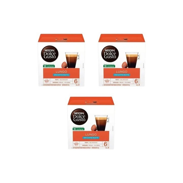 Descafeinado Cafe Lungo 6 caja 16 cápsulas Dolce Gusto®
