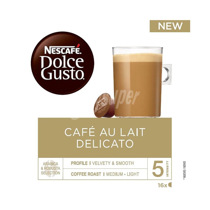Cafe con leche Delicato 6 caja 16 Cápsulas Dolce Gusto®