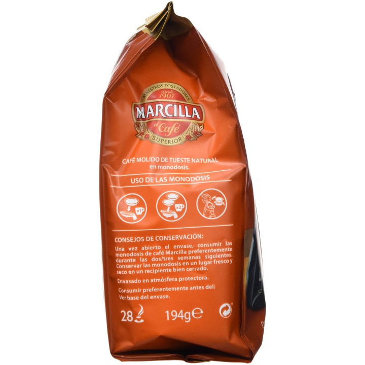 5 Unidades de Café FUERTE Marcilla Gran Aroma, 28 monod