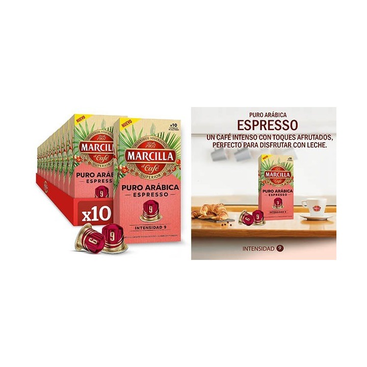 Marcilla Puro Arábica Espresso 100 cápsulas Nespresso®