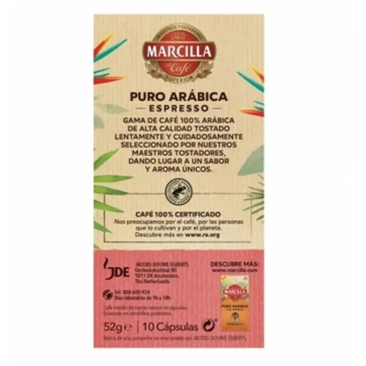 Marcilla Puro Arábica Espresso 100 cápsulas Nespresso®