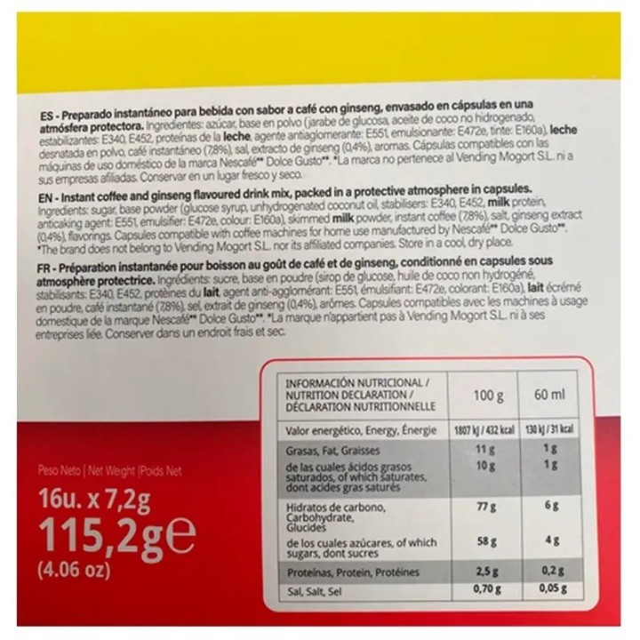 Ginseng Kfetea 3 cajas de 16 c Dolce Gusto®