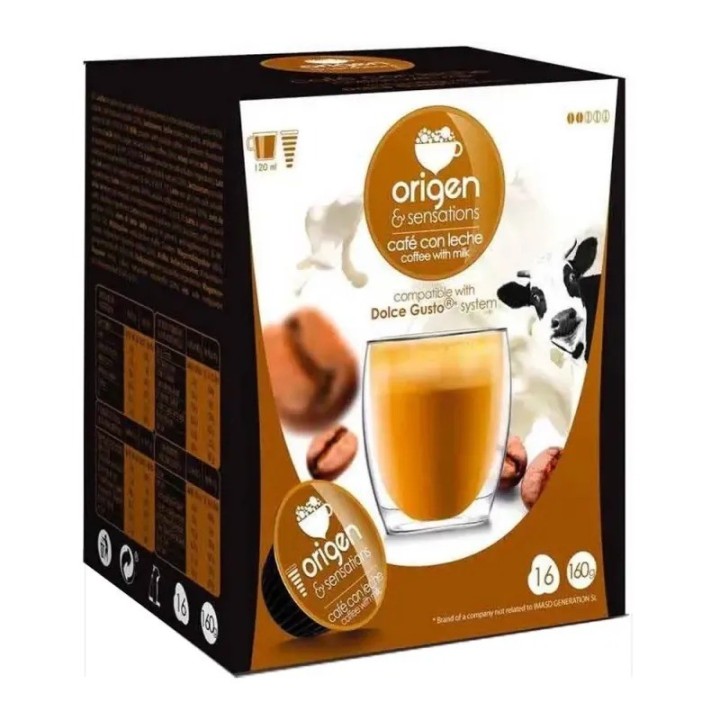 Café con leche, 16 cápsulas Dolce Gusto®